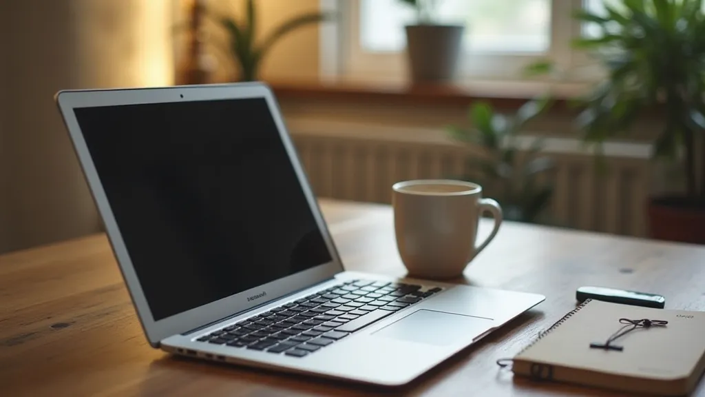 Laptop setup for digital nomad