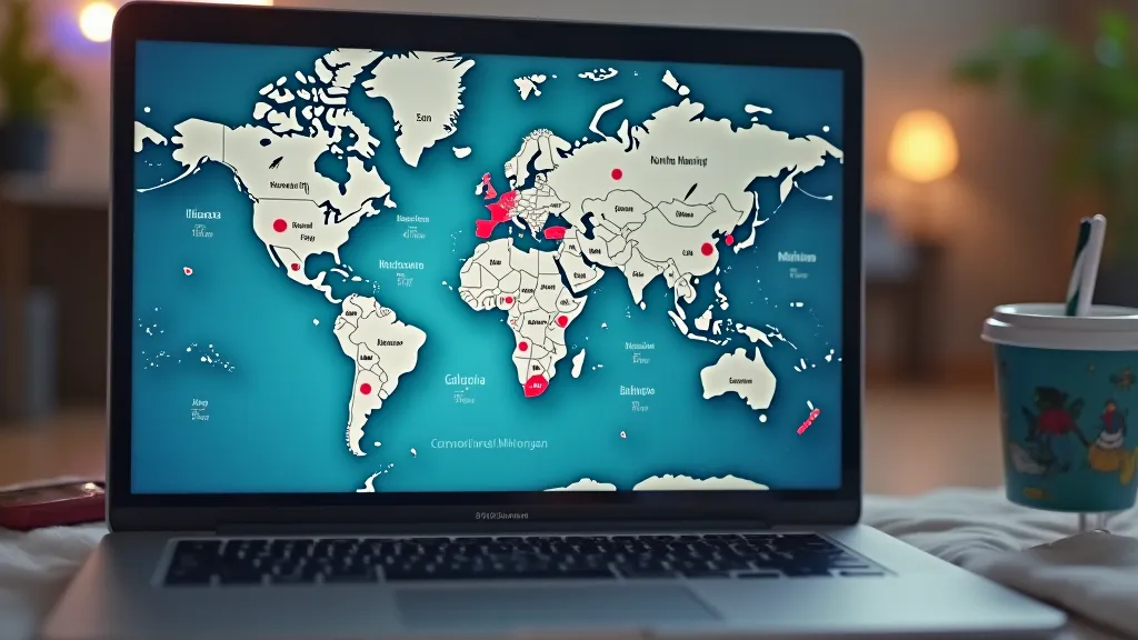 World map showing different time zones